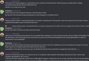 Insisting a server anticheat be disabled for his client.
