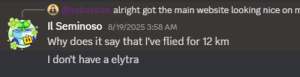Reporting a vanilla statistic ("Distance Flown") as a server bug.