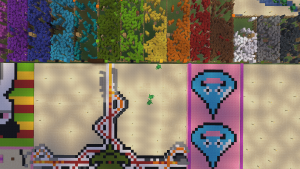 Colored Sheep at Community Map Art